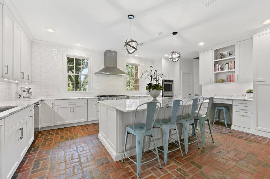 Brick Floor Kitchen