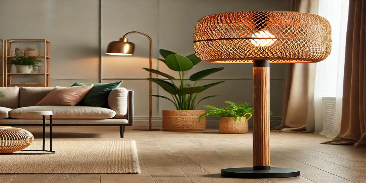 rattan floor lamp
